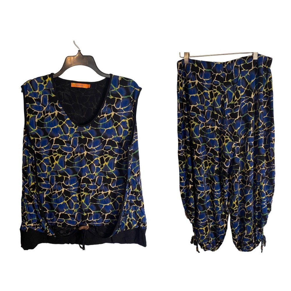 NWOT 2 Pc Droyem Boho Sleeveless Top & Flowy Pants - Size 4X (Euro 58)